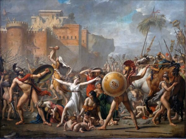 Die Intervention der Sabinerinnen – Jacques-Louis David Beliebte Bilder 105x70