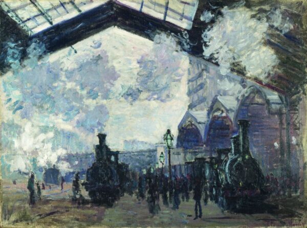 Der Bahnhof Saint-Lazare von Claude Monet Bahnhof Saint-Lazare von Claude Monet 105x70