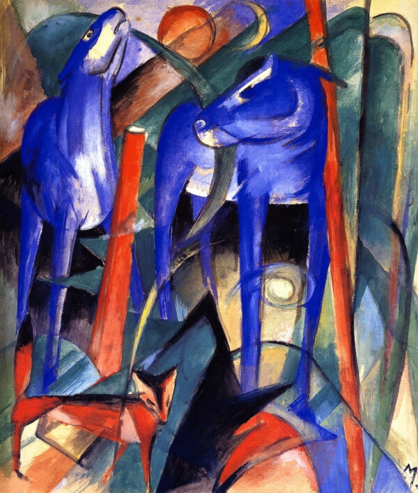 Drei fabelhafte Tiere – Franz Marc Franz Marc 70x85