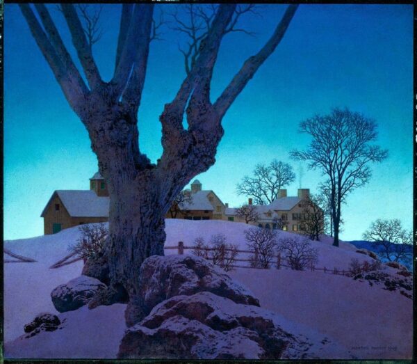 Hügeltopfarm, Winter – Maxfield Parrish Maxfield Parrish 70x70