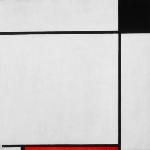 Komposition mit Schwarz, Rot und Grau – Mondrian Piet Mondrian 70x70