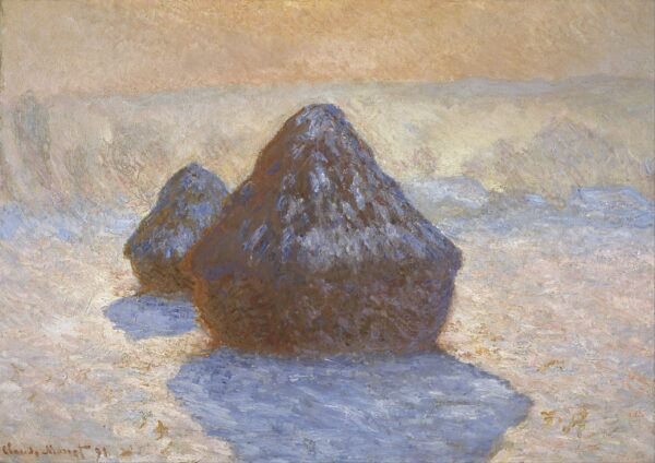 Die Heuhaufen: Schneeeffekt – Claude Monet Claude Monet 105x70