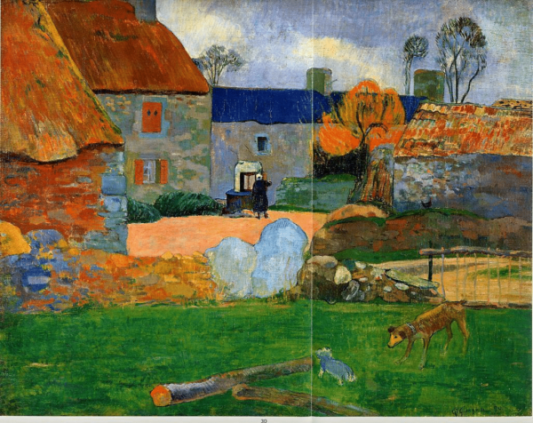 Das blaue Dach oder der Bauernhof von Pouldu – Paul Gauguin Paul Gauguin 85x75