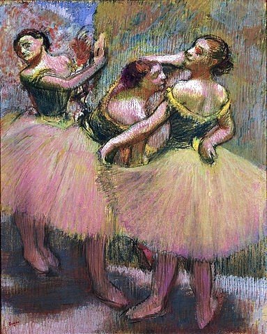 Drei Tänzerinnen mit grünen Oberteilen – Edgar Degas Edgar Degas 70x85