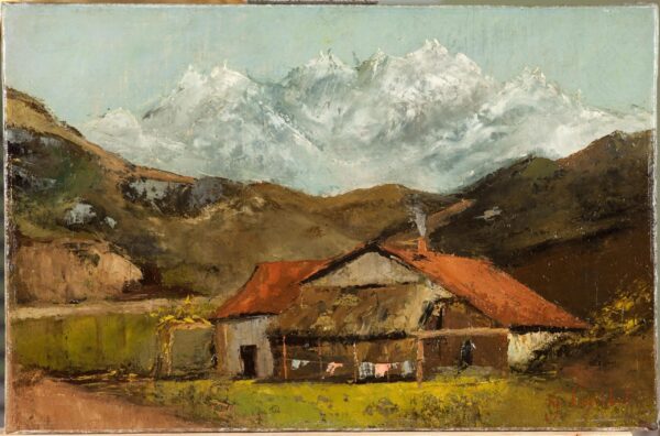 Hütte eines Bauern in den Bergen – Gustave Courbet Gustave Courbet 105x70