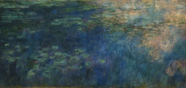 Reflexionen von Wolken über dem Seerosenteich – Claude Monet Claude Monet 140x70