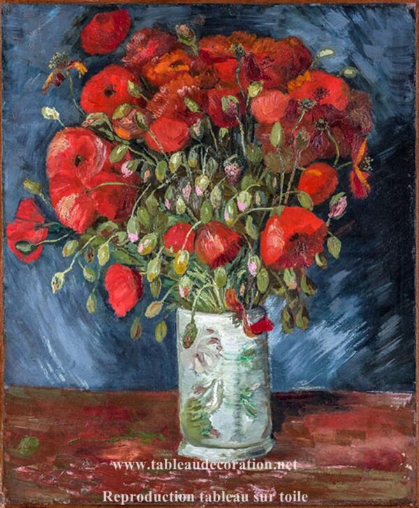 Vase mit Mohnblumen – Van Gogh Vincent Van Gogh 70x85