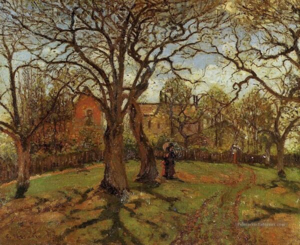 Kastanienbäume in Louveciennes im Frühling – Camille Pissarro Camille Pissarro 85x75