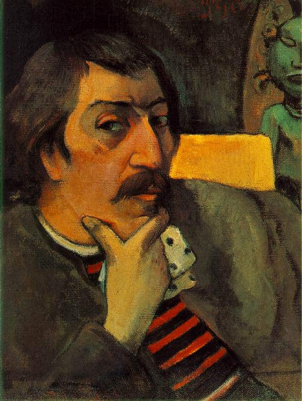 Selbstporträt mit den Idolen 1893 – Paul Gauguin Paul Gauguin 70x85