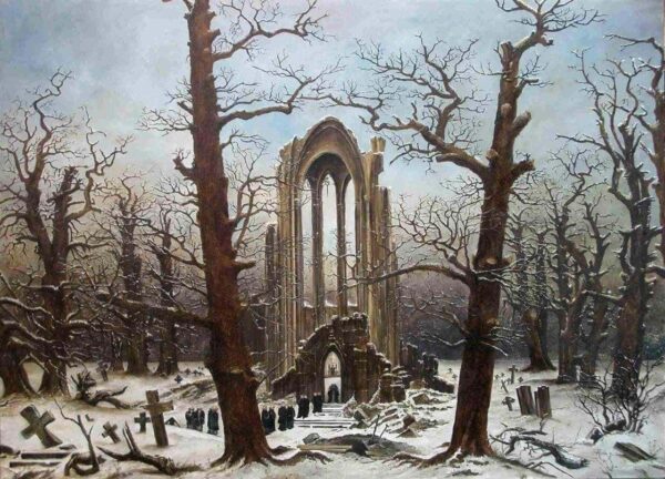 Friedhof im Schnee – Caspar David Friedrich Caspar David Friedrich 105x70