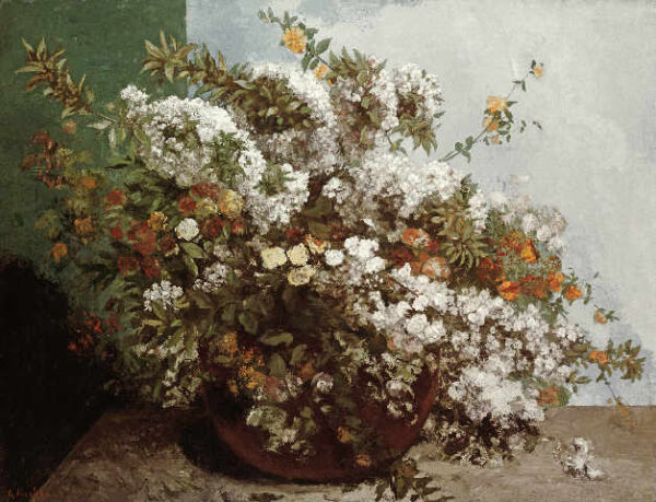 Stillleben mit Blumen – Gustave Courbet Gustave Courbet 85x75