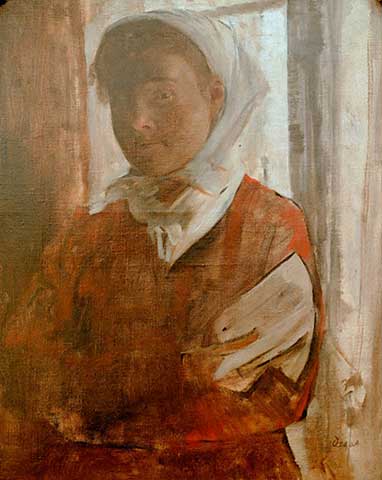 Frau mit einem weißen Schal – Edgar Degas Edgar Degas 70x85