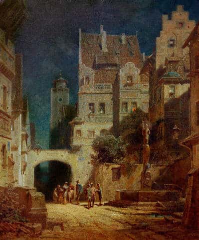 Sérénade im Mondschein – Carl Spitzweg Carl Spitzweg 70x85