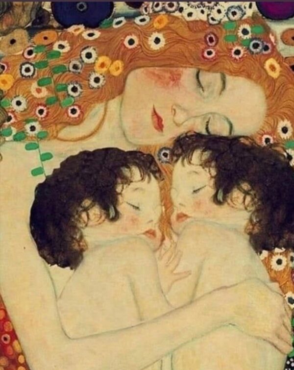 Mutter und Zwillinge – Gustav Klimt Gustav Klimt 70x85