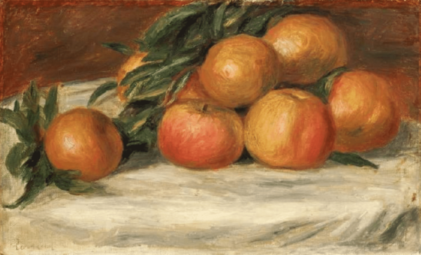 Stillleben mit Äpfeln und Orangen – Pierre-Auguste Renoir Pierre-Auguste Renoir 105x70