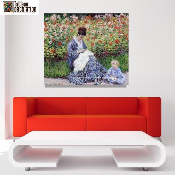 Camille Monet und das Kind im Garten – Claude Monet Claude Monet 85x75 2