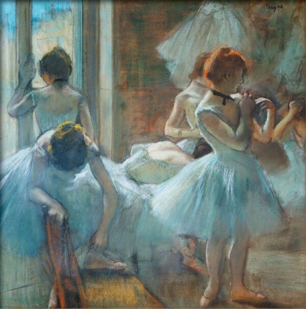 Blaue Tänzer im Zwischenraum – Edgar Degas Edgar Degas 70x70