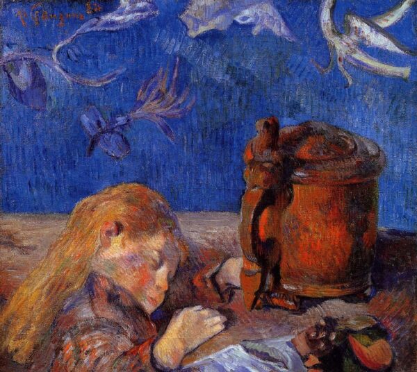 Porträt von Clovis Gauguin (Das schlafende Kind) – Paul Gauguin Paul Gauguin 70x70