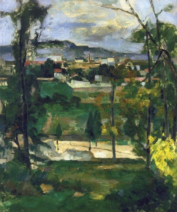 Landschaft eines Dorfes in der Île-de-France – Paul Cézanne Paul Cézanne 70x85