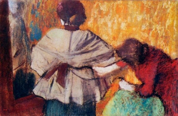 Mit der Schneiderin – Edgar Degas Edgar Degas 105x70