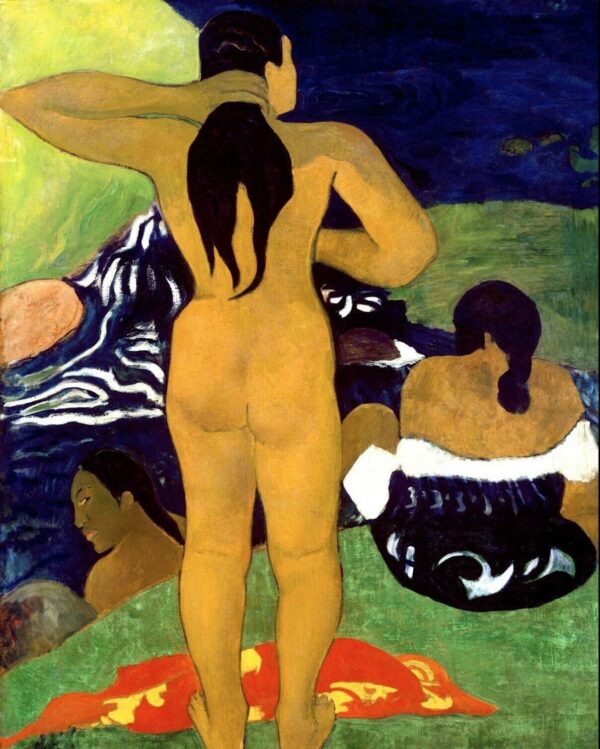 Tahiti mit badenden Dachrinnen – Paul Gauguin Paul Gauguin 70x85