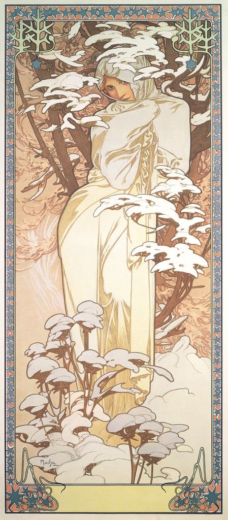 Die Jahreszeiten: Winter – Mucha Alfons Mucha 70x160