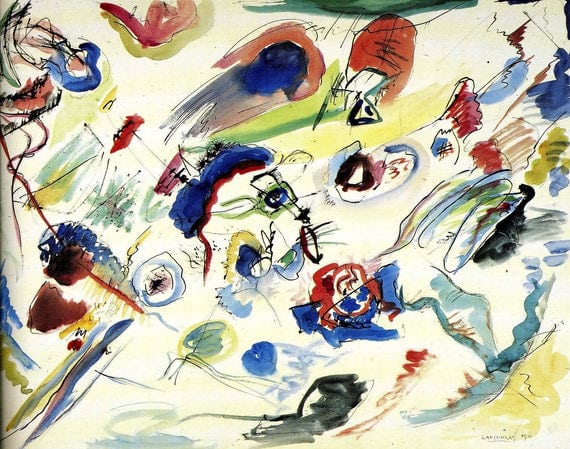 Aquarelle abstrait – Wassily Kandinsky Wassily Kandinsky 85x75