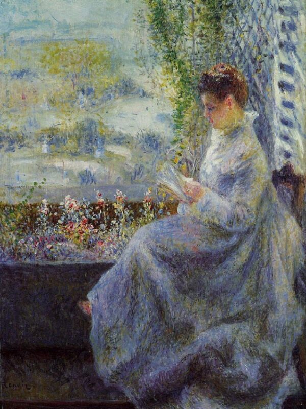 Madame Chocquet beim Lesen – Pierre-Auguste Renoir Pierre-Auguste Renoir 70x85