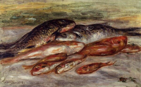 Stillleben mit Fischen 1913 – Pierre-Auguste Renoir Pierre-Auguste Renoir 105x70