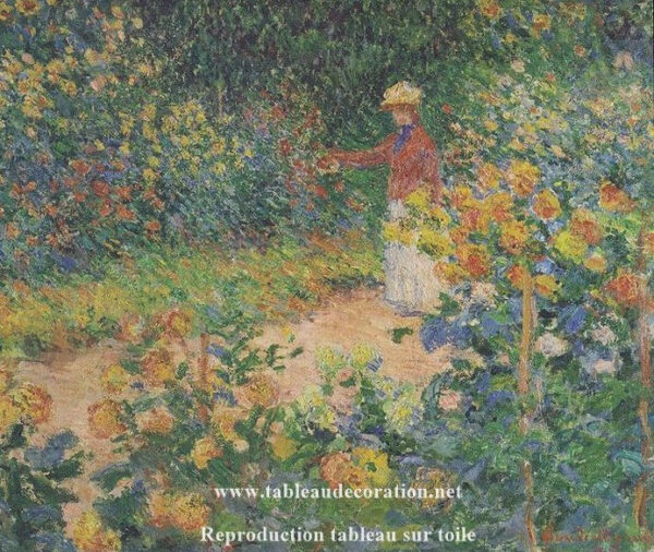 Tabelle des Gartens von Claude Monet Claude Monet 85x75