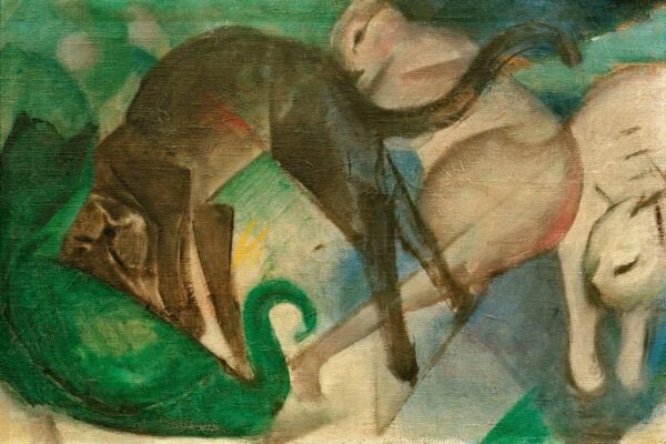 Chats spielend (Katzenmalerei) – Franz Marc Franz Marc 105x70