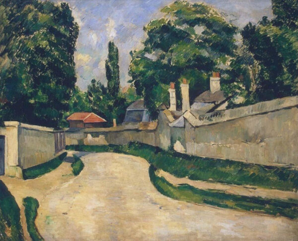 Häuser entlang einer Straße – Paul Cézanne Paul Cézanne 85x75