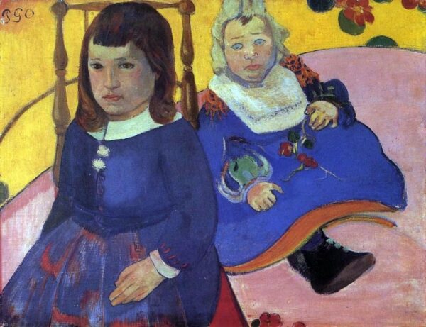 Porträt von zwei Kindern (Paul und Jean Schuffenecker) – Paul Gauguin Paul Gauguin 85x75