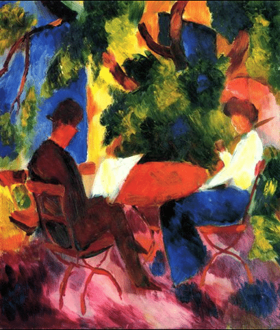 Am Gartentisch – August Macke August Macke 70x85