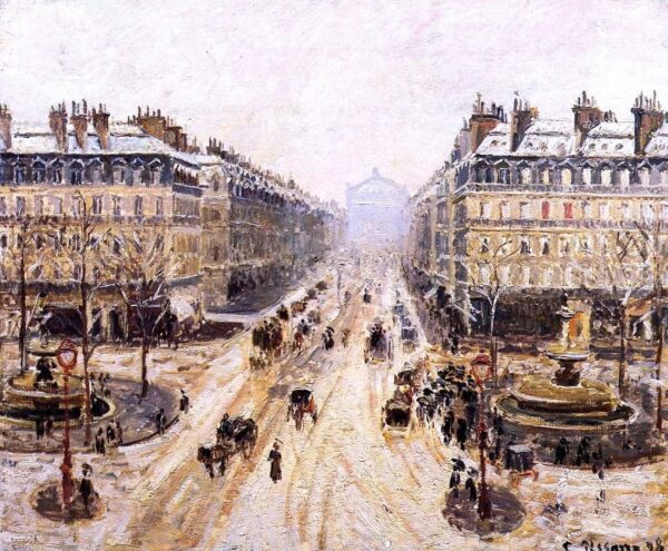 Avenue de l’Opéra – Schneewirkung – Camille Pissarro Camille Pissarro 85x75