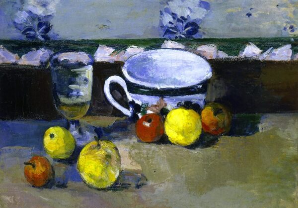 Tasse, Glas und Früchte II – Paul Cézanne Paul Cézanne 105x70