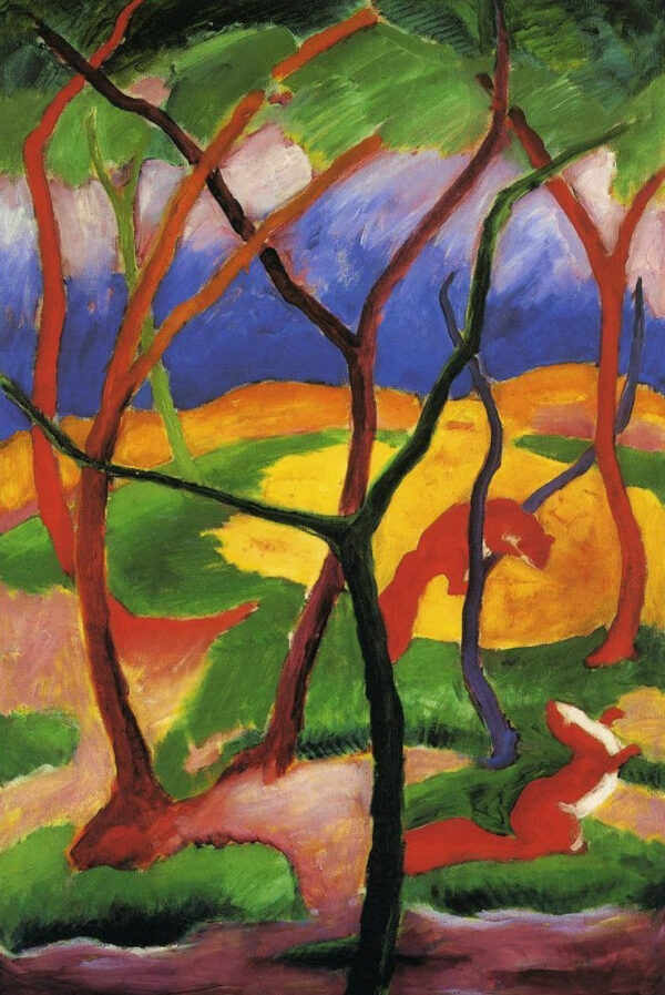 Spielendes Wiesel – Franz Marc Franz Marc 70x105