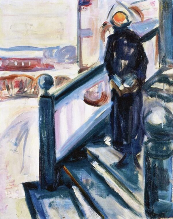 Frau auf einer Veranda – Edvard Munch Edvard Munch 70x85