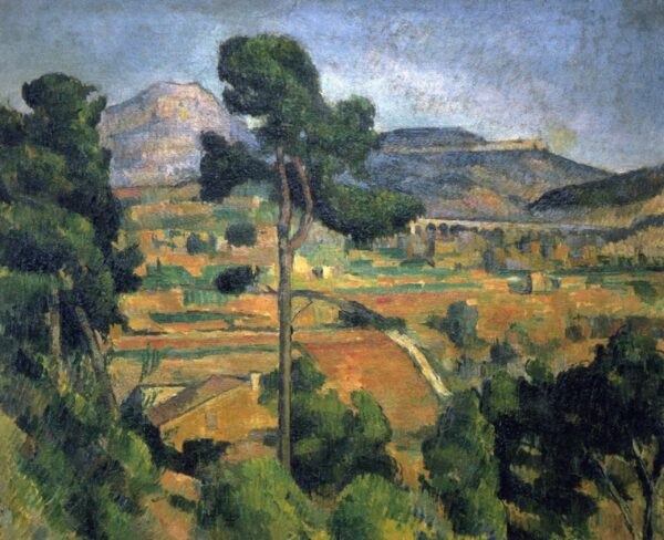 Der heilige Berg Sainte-Victoire von Montbriand aus gesehen – Paul Cézanne Paul Cézanne 85x75