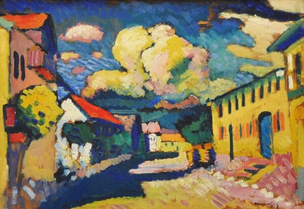 Rue à Murnau – Eine Dorfstraße – Wassily Kandinsky Wassily Kandinsky 105x70