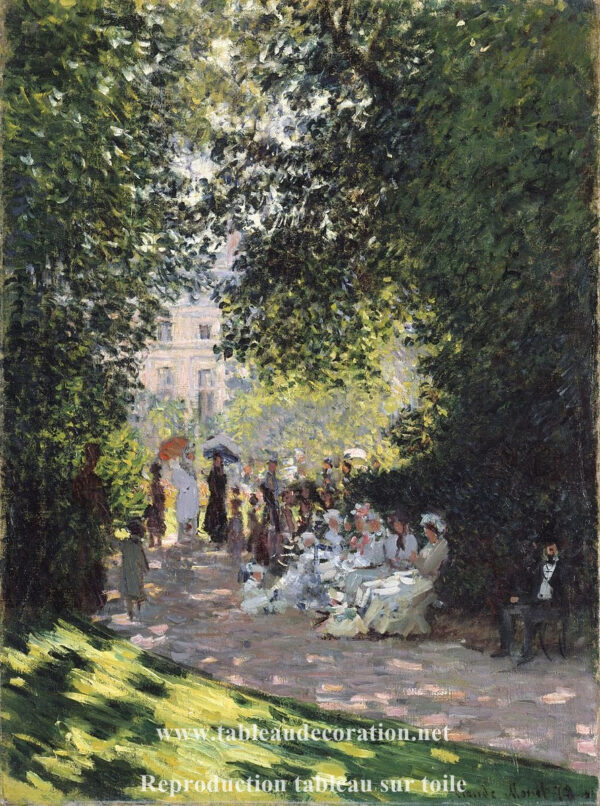 Le Parc Monceau – Gemälde von Monet Claude Monet 70x85