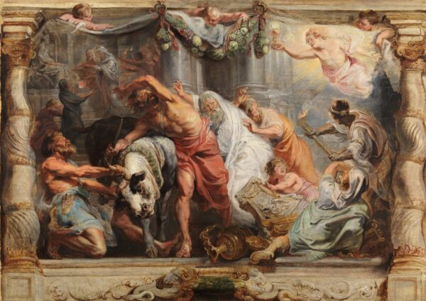 Der Triumph der Eucharistie über die Götzenanbetung – Peter Paul Rubens Peter Paul Rubens 105x70