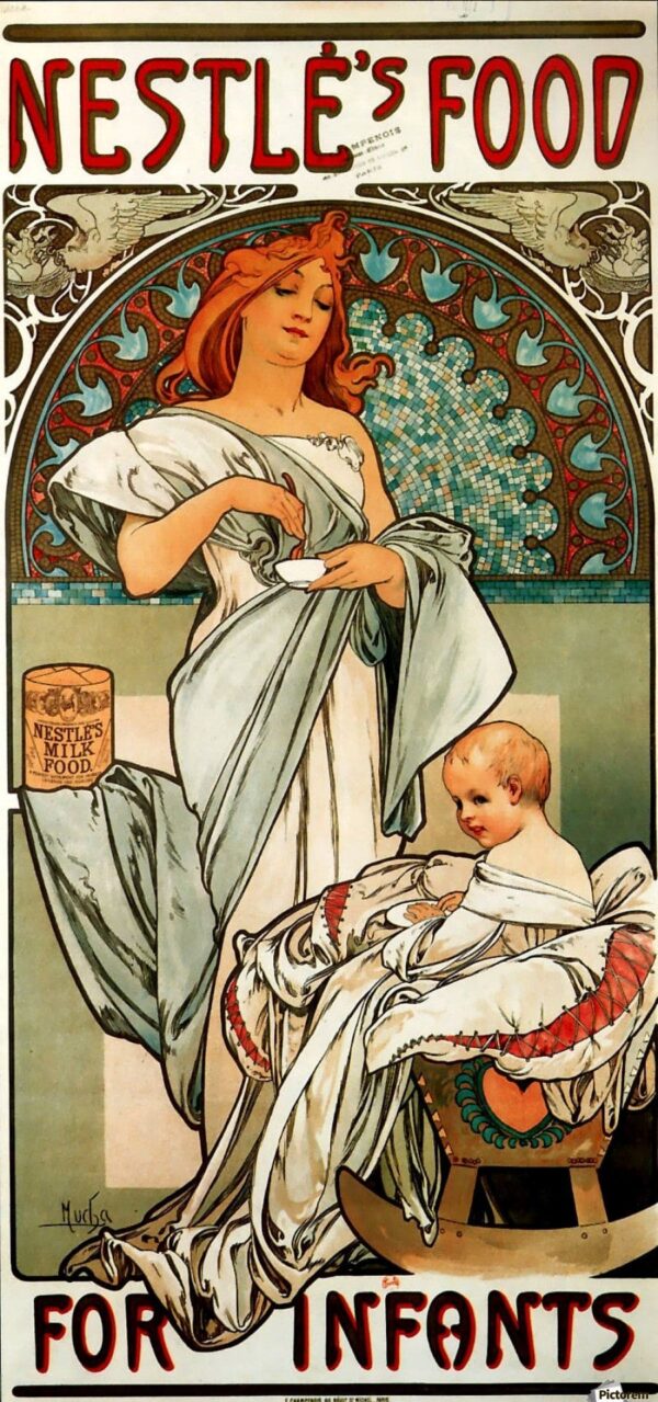 Die Babynahrung von Nestlé – Mucha Alfons Mucha 140x70