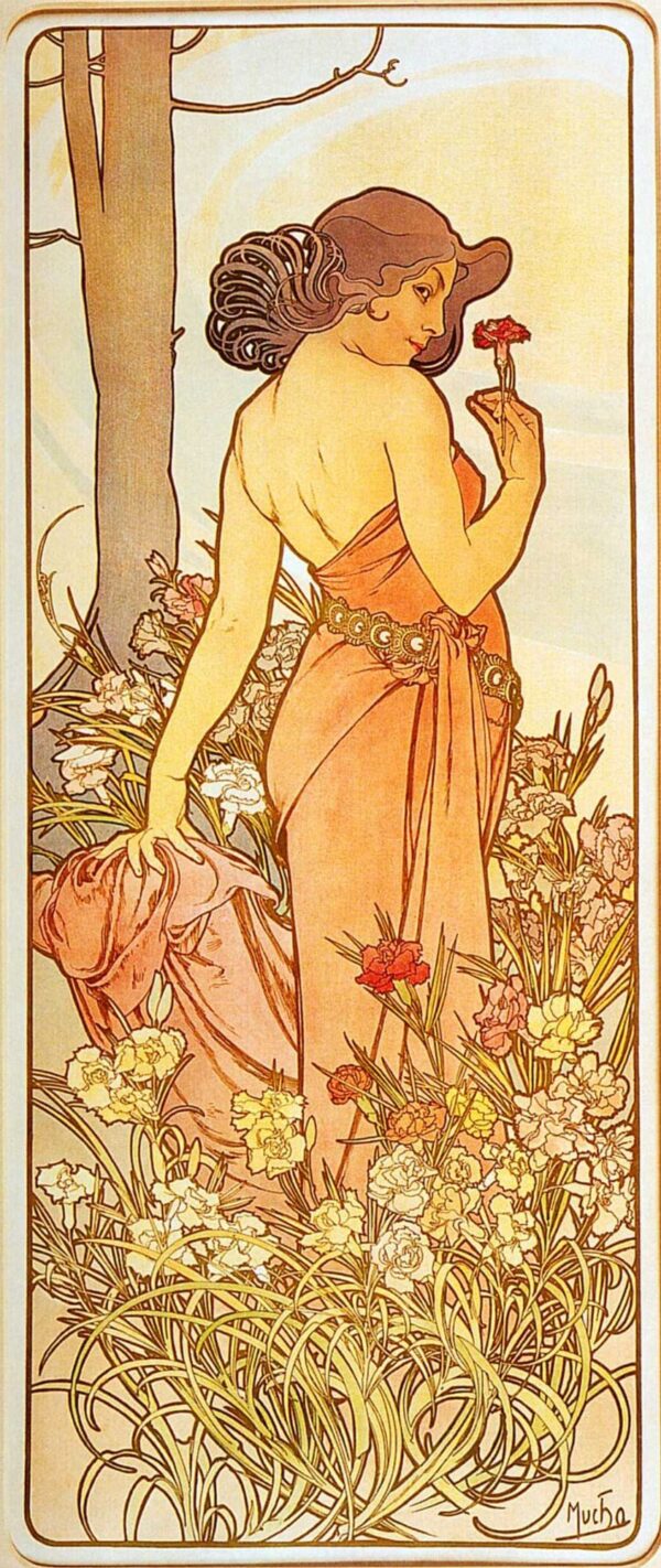 Die Nelke – Mucha Alfons Mucha 70x160