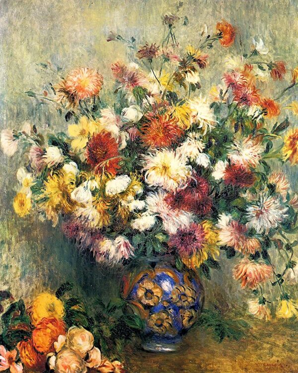 Vase mit Chrysanthemen 1880 – Pierre-Auguste Renoir Pierre-Auguste Renoir 70x85