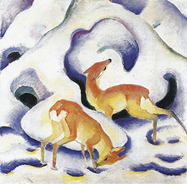 Hirsch im Schnee – Franz Marc Franz Marc 70x70