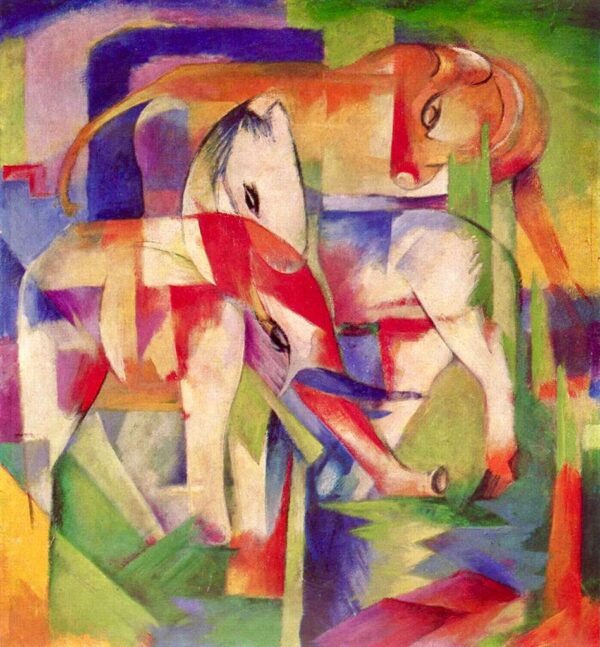 Elefant, Pferd, Kuh – Franz Marc Franz Marc 70x70