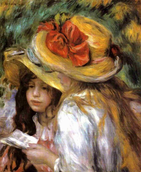 Zwei junge Mädchen beim Lesen – Pierre-Auguste Renoir Pierre-Auguste Renoir 70x85