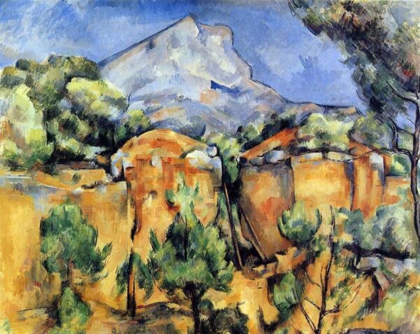 Der heilige Victoire-Berg von Bibémus aus gesehen – Paul Cézanne Paul Cézanne 85x75