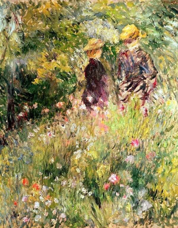 Gespräch in einem Rosengarten – Pierre-Auguste Renoir Pierre-Auguste Renoir 70x85